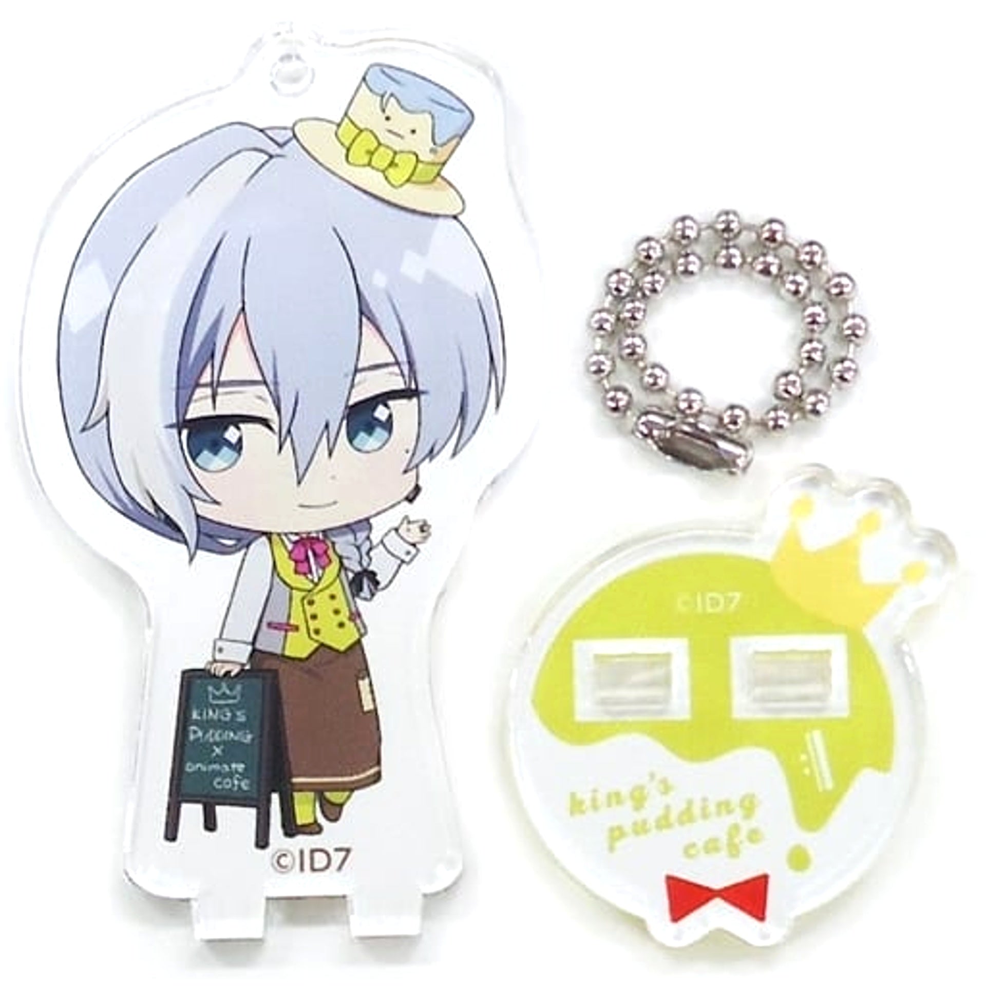 IDOLiSH7 Yuki King Pudding Cafe Ver. Trading Acrylic Stand Keychain animate cafe Limited Keychains [USED]