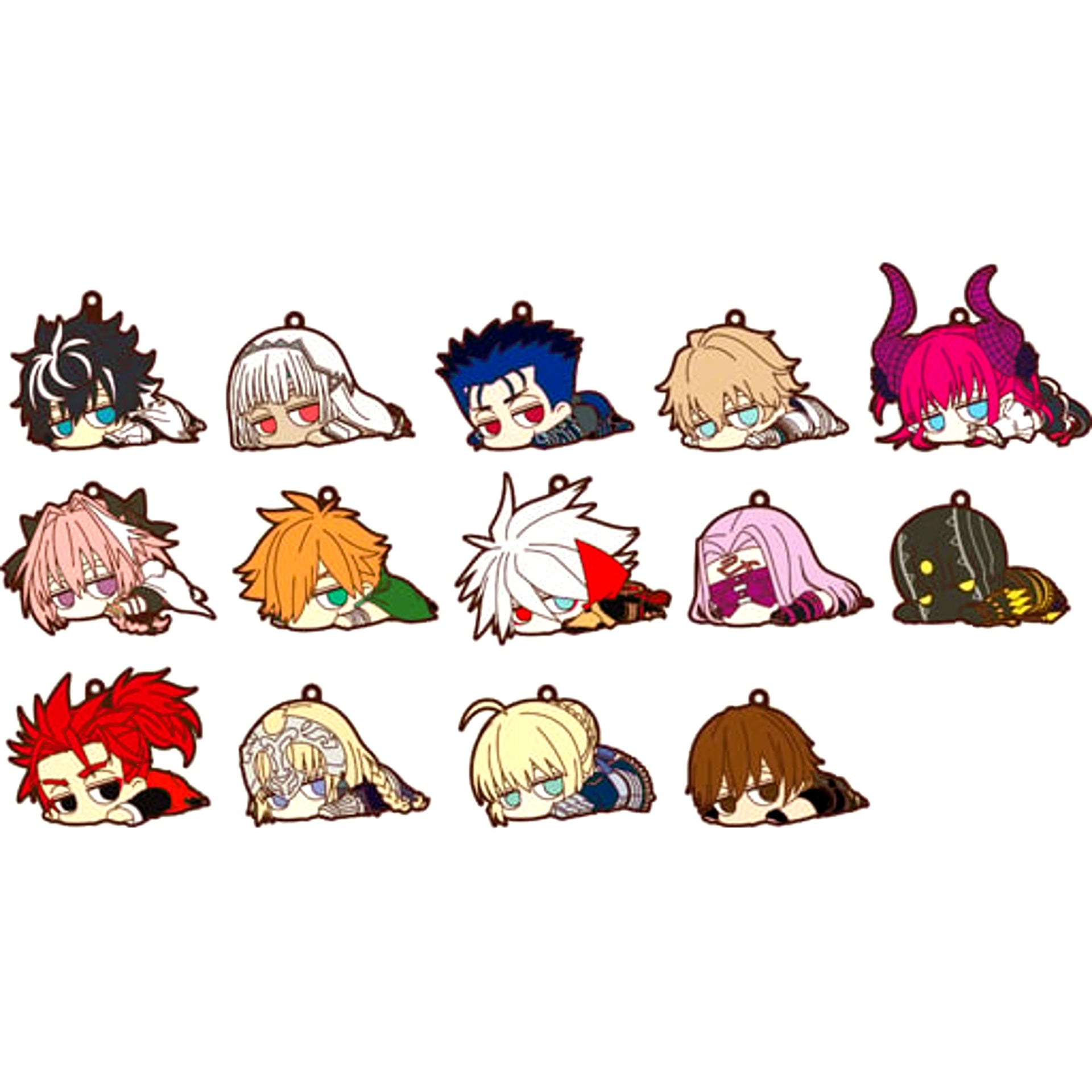 Set of 14 Fate/EXTELLA LINK Daloon Rubber Strap Collection Vol.1 [USED]
