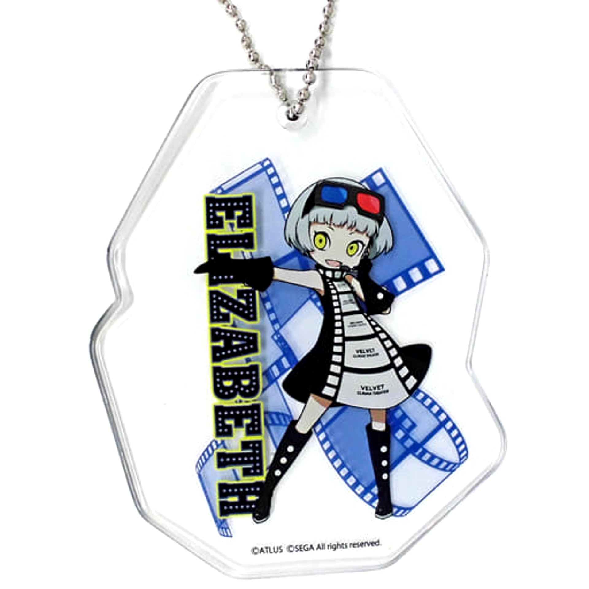Persona Q2: New Cinema Labyrinth Elizabeth Sega Collaboration Cafe Kuji Clear Tag Sega Collaboration Cafe Limited Prize E Keychains [USED]