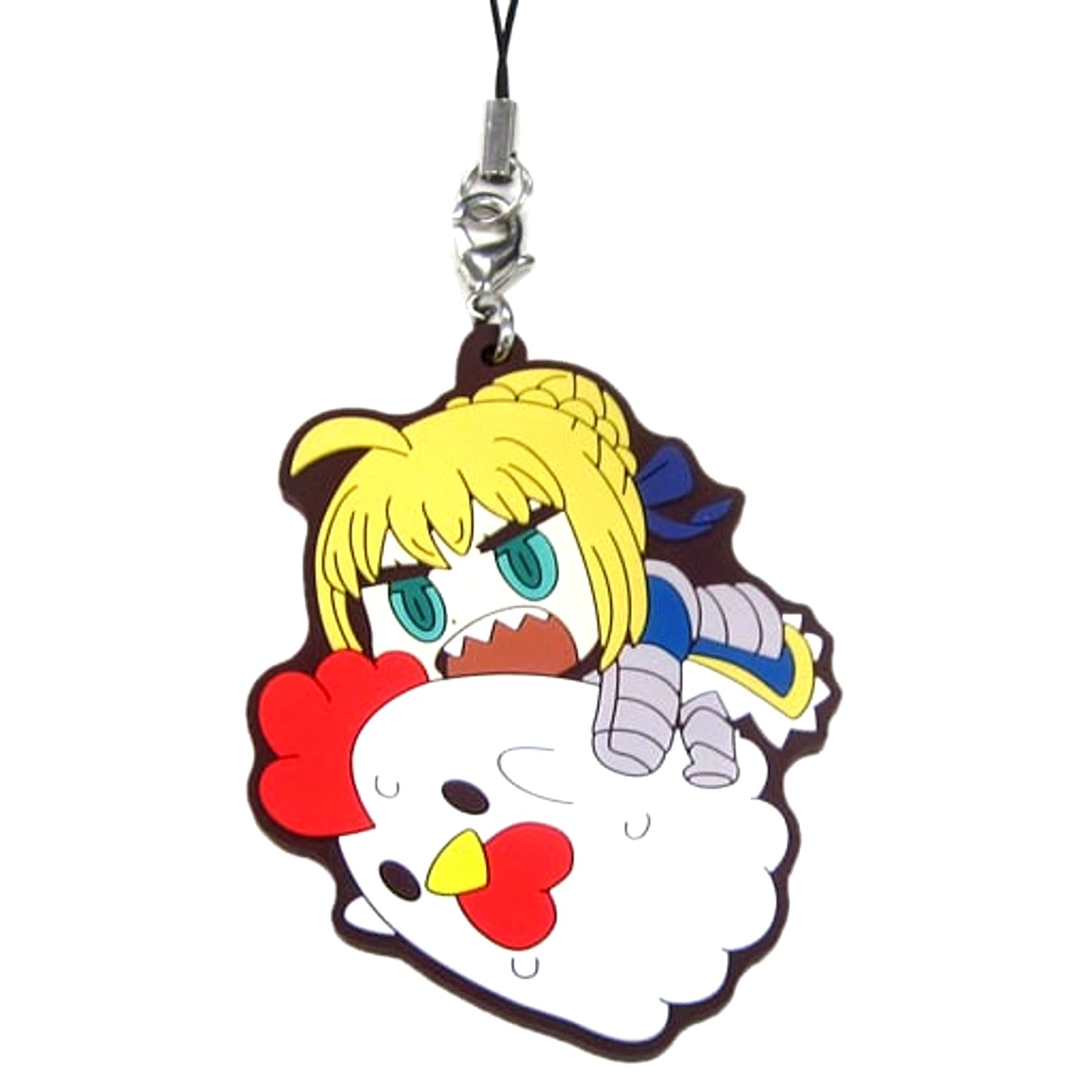 Saber Artoria Pendragon Learning with Manga! Fate/Grand Order Rubber Strap Lawson Loppi HMV Ltd [USED]