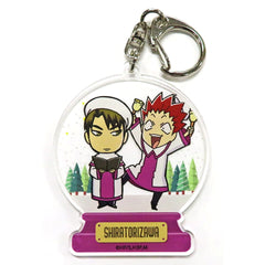 Haikyu!! Wakatoshi Ushijima Satori Tendo Snow Globe Style Acrylic Charm Xmas2018 in J-World Tokyo Limited Carnival Game Noyassan no Rolling Thunder Again!! Great Success Prize Charm [USED]