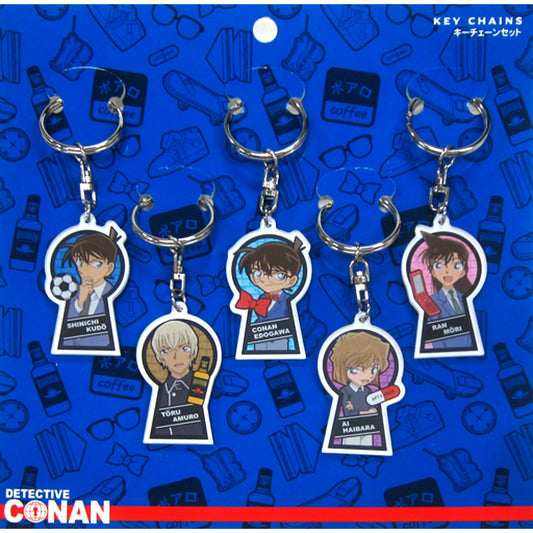 Group Detective Conan World Keychain Set of 5 Universal Studios Japan [USED]