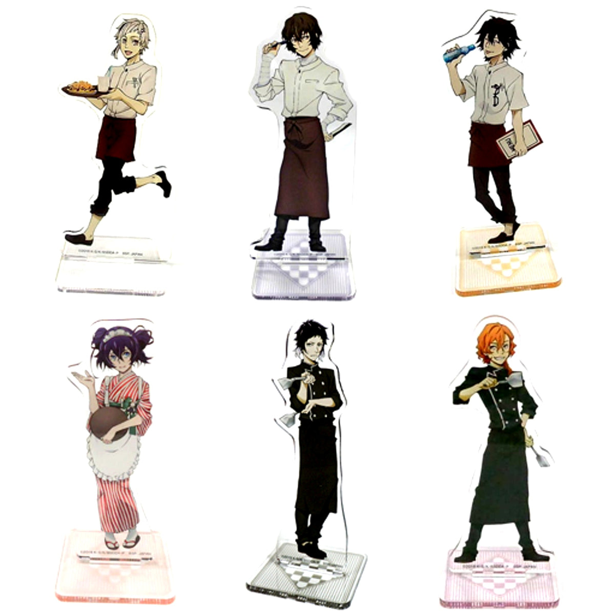 Set of 6 Bungo Stray Dogs Dead Apple x Enterbell Acrylic Stand [USED]