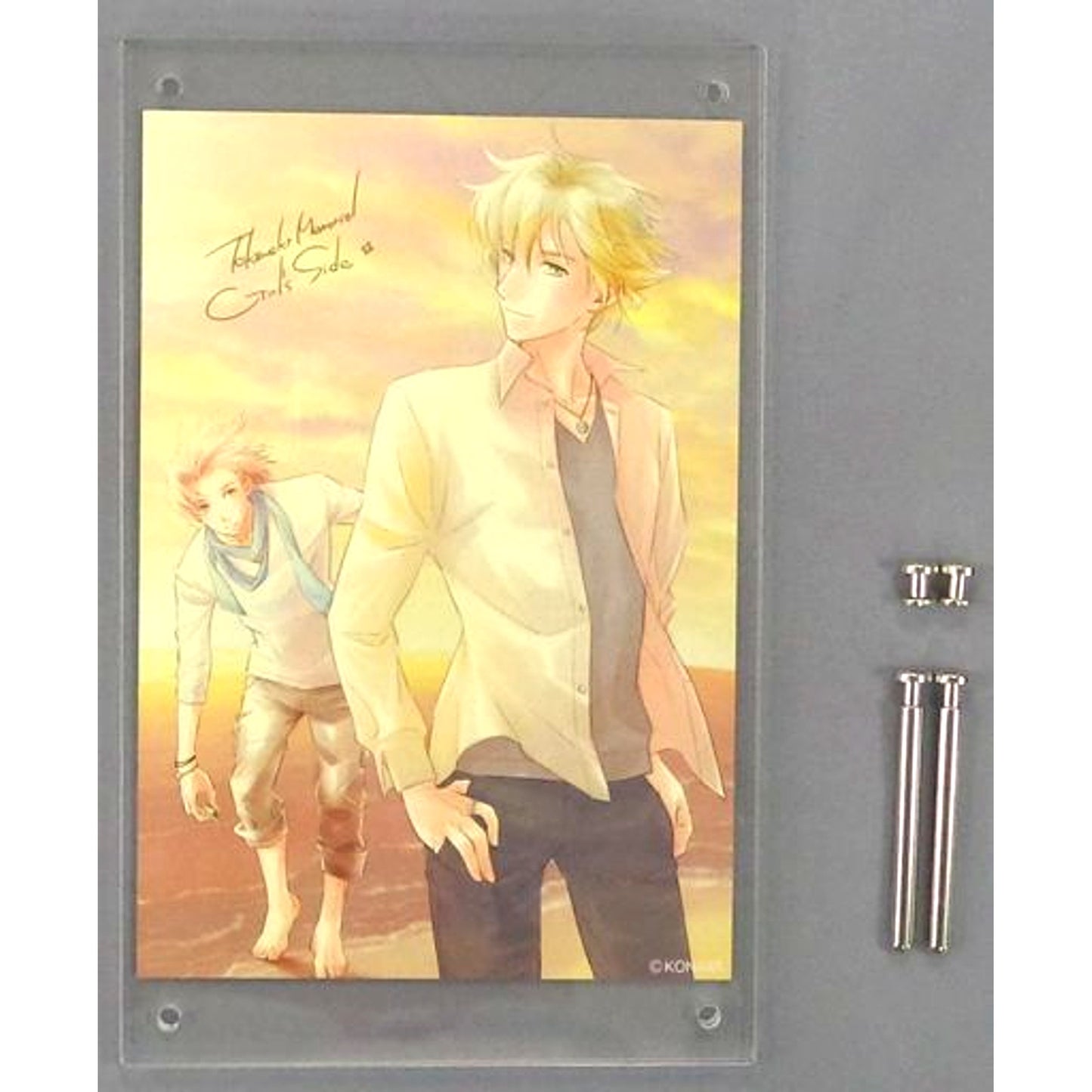 Kei Hazuki & Teru Saeki Original Illustration Acrylic Stand Tokimeki Memorial Girl's Side Series Tokimeki Memorial Girl's Side VISA Card Point Exchange Prize [USED]