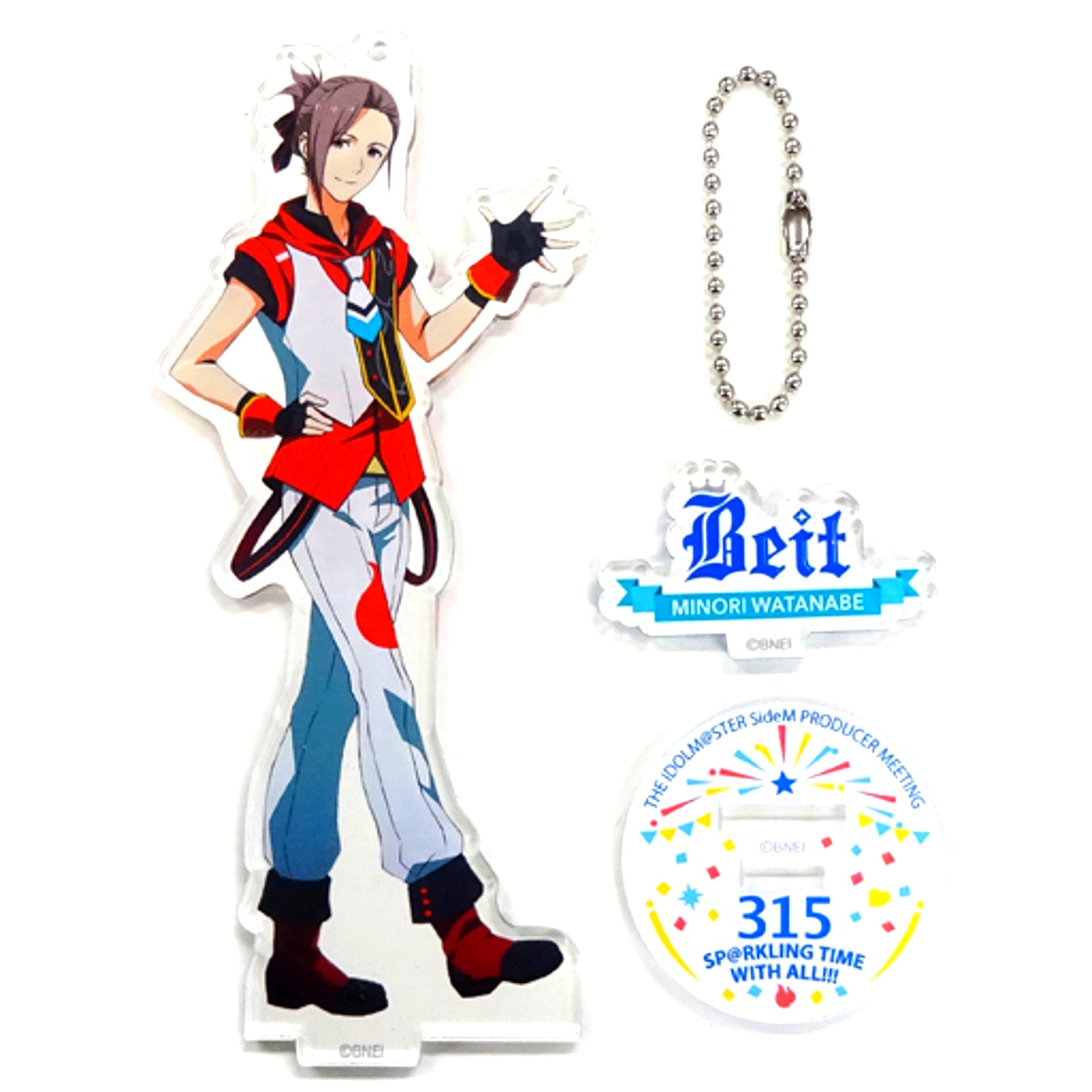 Minori Watanabe THE IDOLM@STER SideM Official Acrylic Stand Keychain PRODUCER MEETING 315 SP@RKLING TIME WITH ALL!!! [USED]