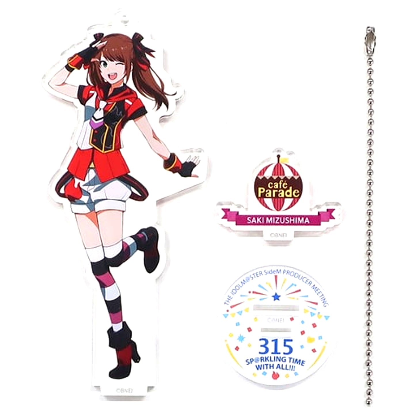 Saki Mizushima THE IDOLM@STER SideM Official Acrylic Stand Keychain PRODUCER MEETING 315 SPARKLING TIME WITH ALL [USED]