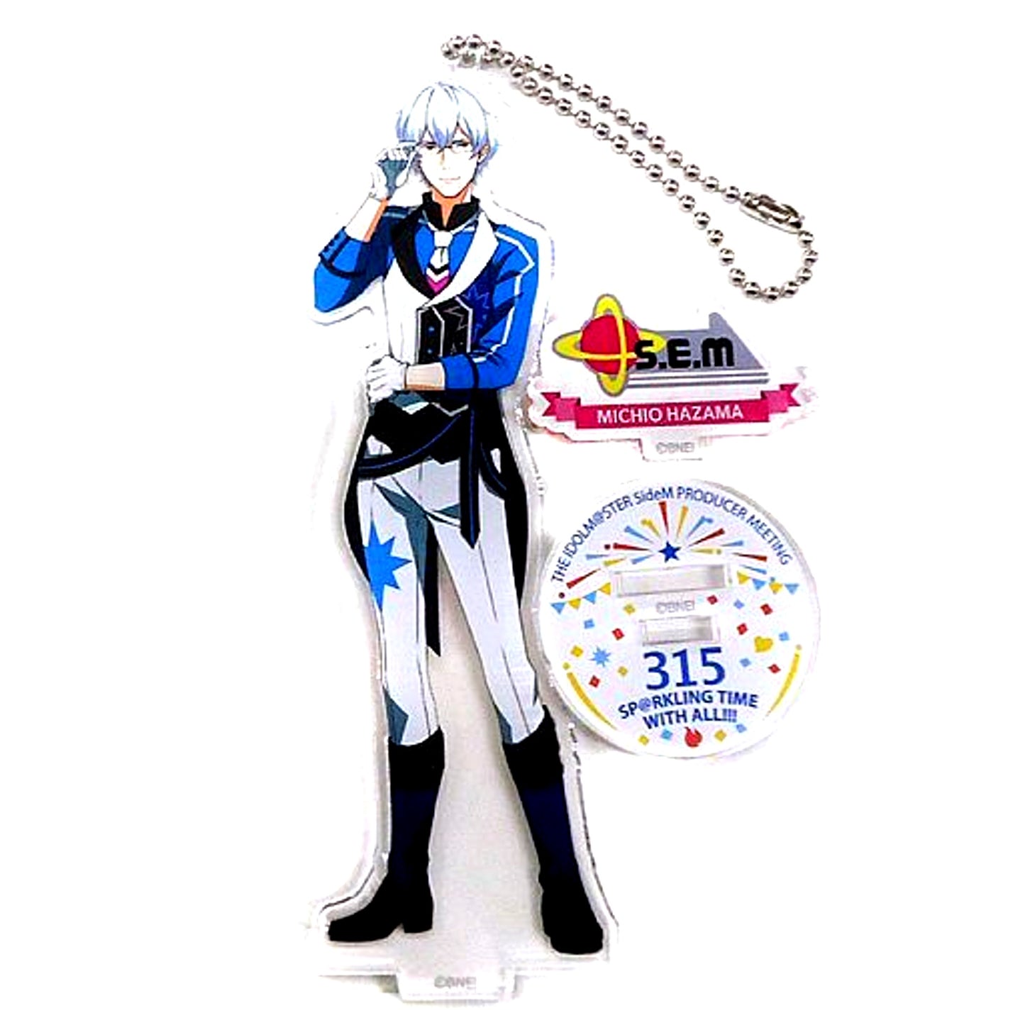 Michio Hazama THE IDOLMASTER SideM Official Acrylic Stand Keychain PRODUCER MEETING 315 SP@RKLING TIME WITH ALL!!! [USED]