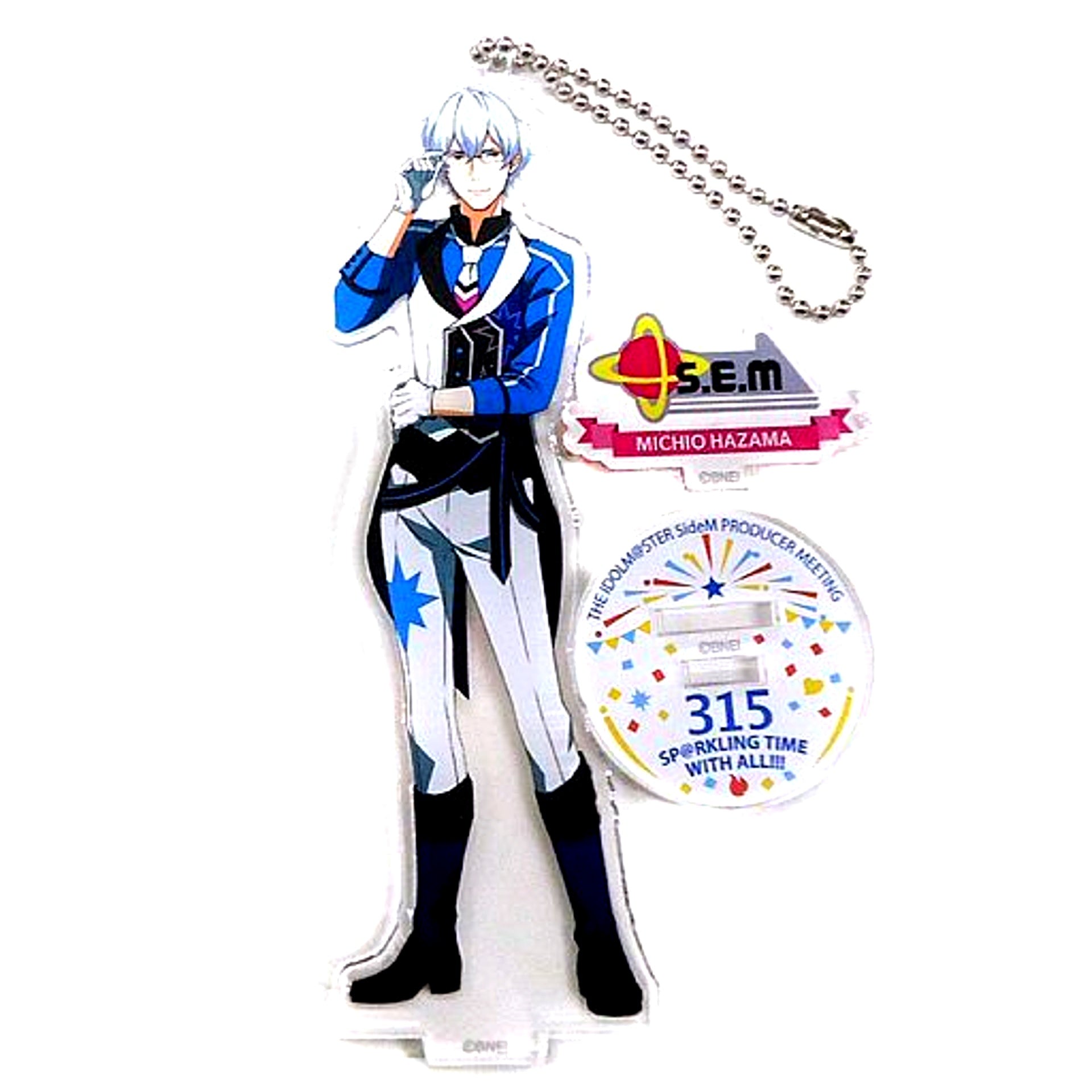Michio Hazama THE IDOLMASTER SideM Official Acrylic Stand Keychain PRODUCER MEETING 315 SP@RKLING TIME WITH ALL!!! [USED]