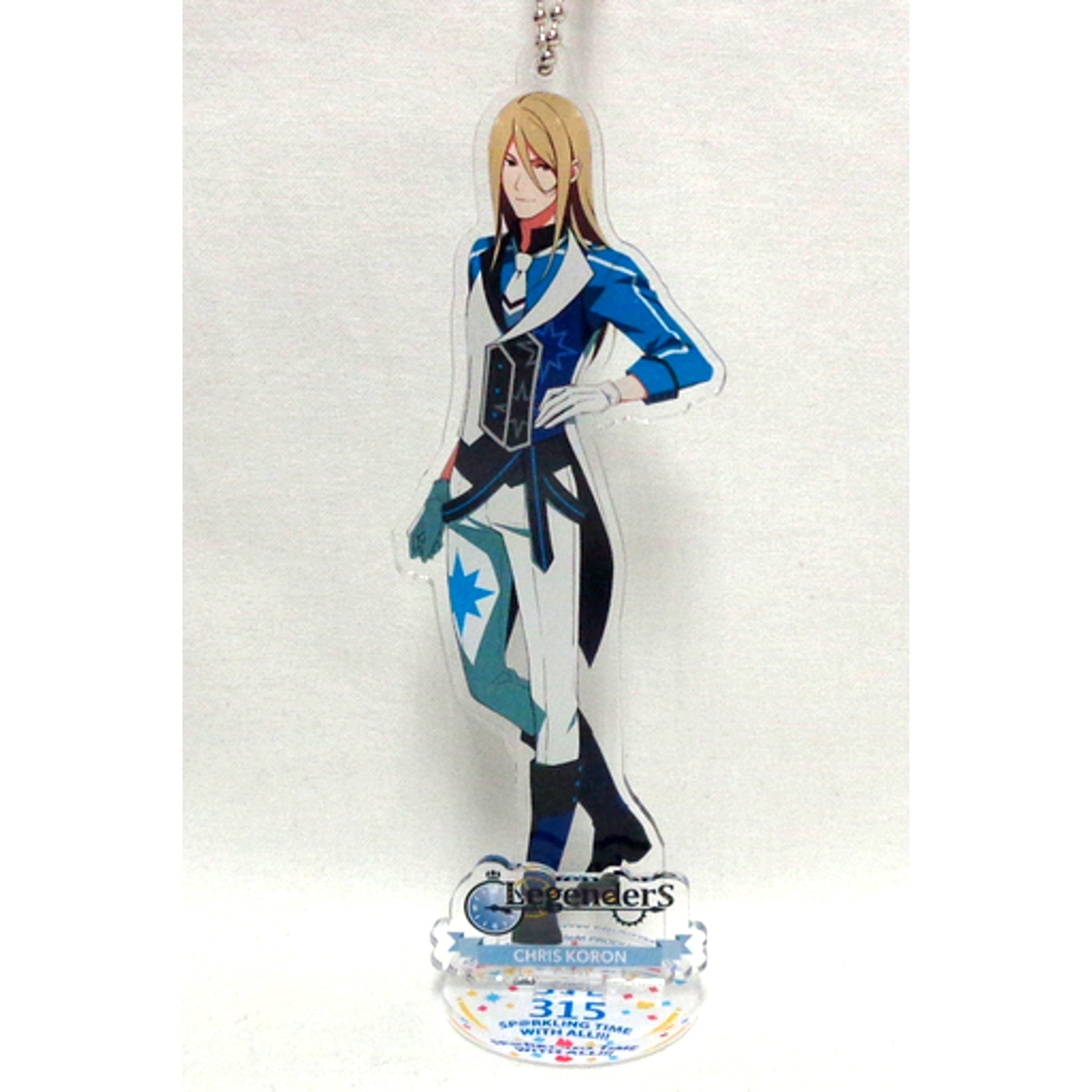 Chris Koron THE IDOLMASTER SideM Official Acrylic Stand Keychain PRODUCER MEETING 315 SP@RKLING TIME WITH ALL!!! [USED]