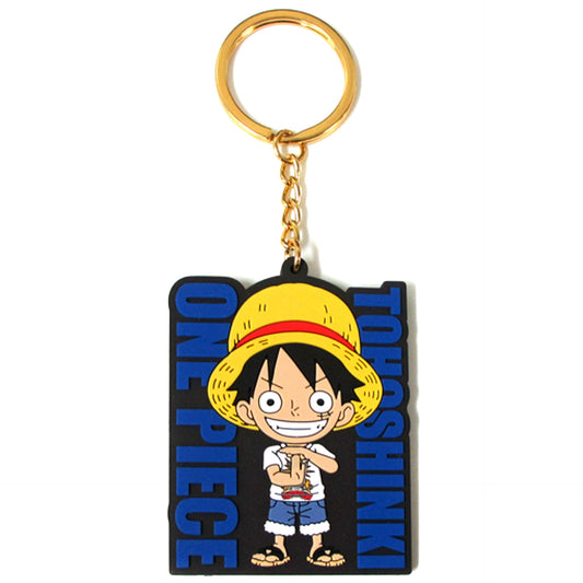 Monkey D. Luffy TVXQ Tohoshinki x One Piece LIVE TOUR 2018 TOMORROW Rubber Keychain [USED]
