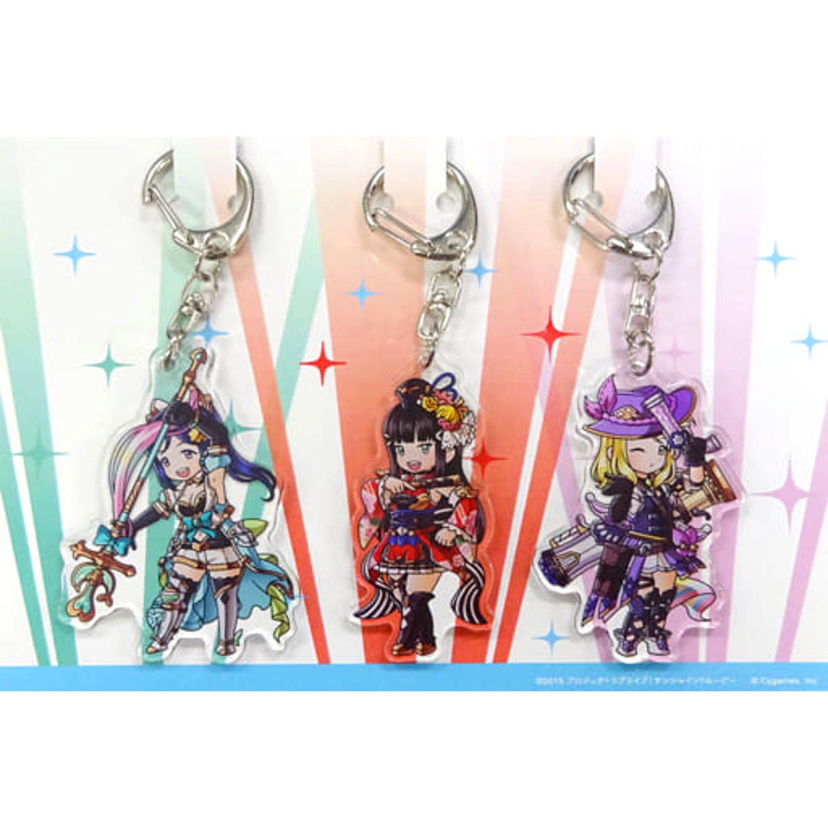 Granblue Fantasy x Love Live! Sunshine!! Third-Year Student Acrylic Keychain Set Set of 3 Keychains [USED]