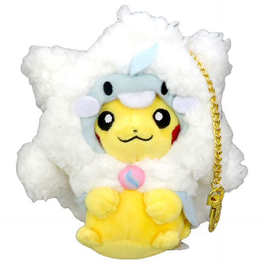 Pikachu Wearing Mega Altaria Poncho Pokemon Mascot Pokemon Center Limited Key Chain [USED]