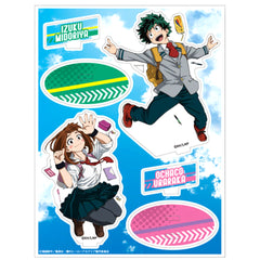 Izuku Midoriya Ochaco Uraraka A My Hero Academia Acrylic Stand Pommop 2019 [USED]