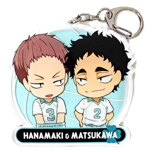 Hanamaki and Matsukawa 4 Star Prize Haikyu!! Aoba Johsai Fes 2019 in J-WORLD TOKYO Mini Attraction Sold Out Warning! Sakanoshita Store Part-time Job Experience Pair Acrylic Keychain [USED]