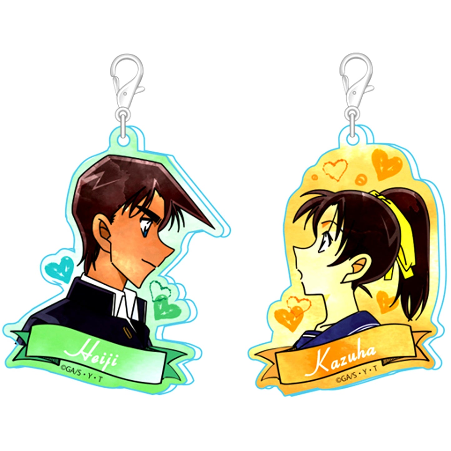 Set of 2 Heiji Hattori & Kazuha Toyama Detective Conan Wet Color Series Lovers Acrymetry [USED]