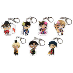 Detective Conan Conan Edogawa & Others All 7 Types Set Trading Acrylic Keychains Seven Lucky Gods NewDays Collaboration Campaign New Days Gift Exclusive Keychains [USED]