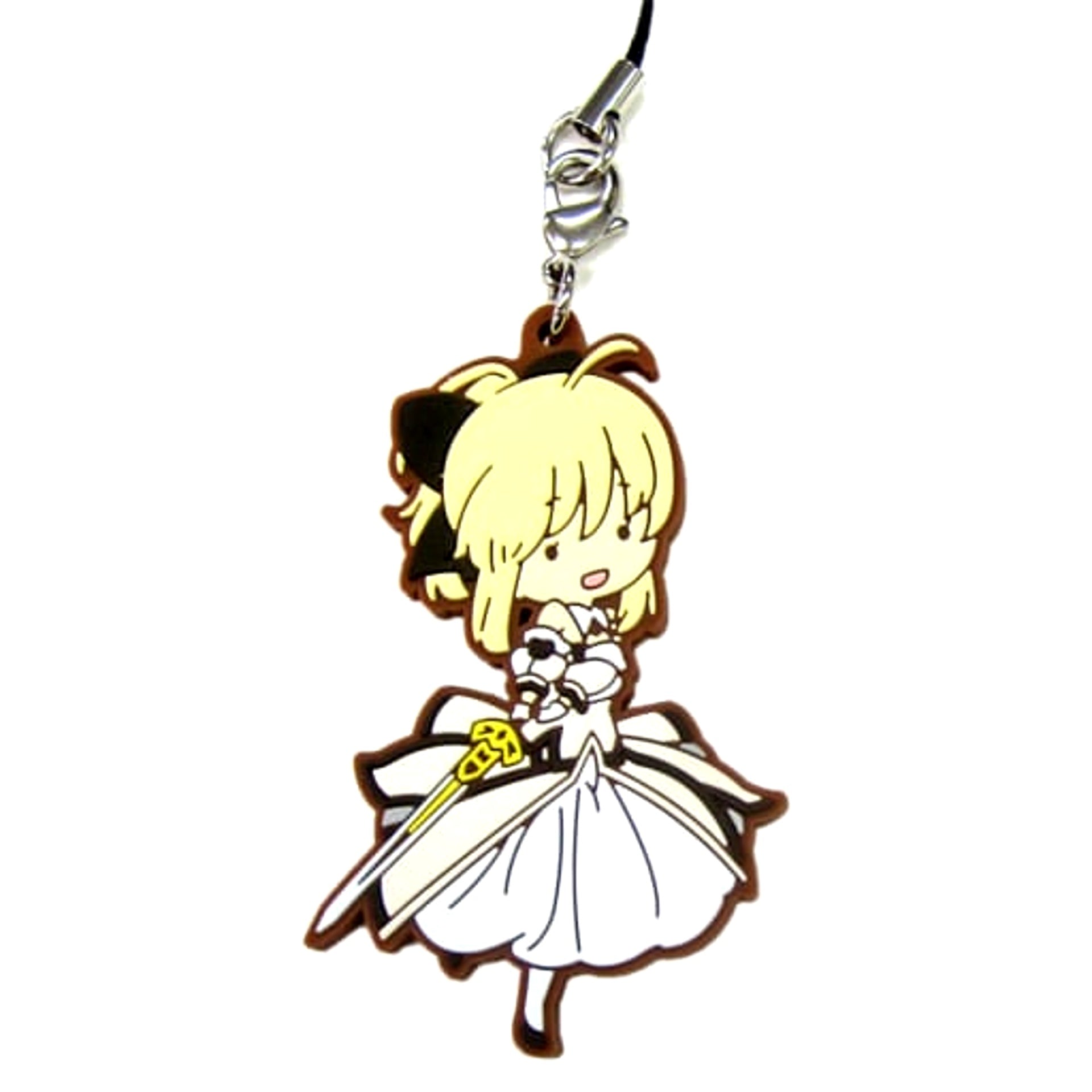 Fate/Grand Order Saber / Artoria Pendragon Lily Ichiban Kuji Yozora o Kakeru Santa Claus, Fuwatto Tojo! Rubber Charm Sugar Pouch Prize F Keychains [USED]