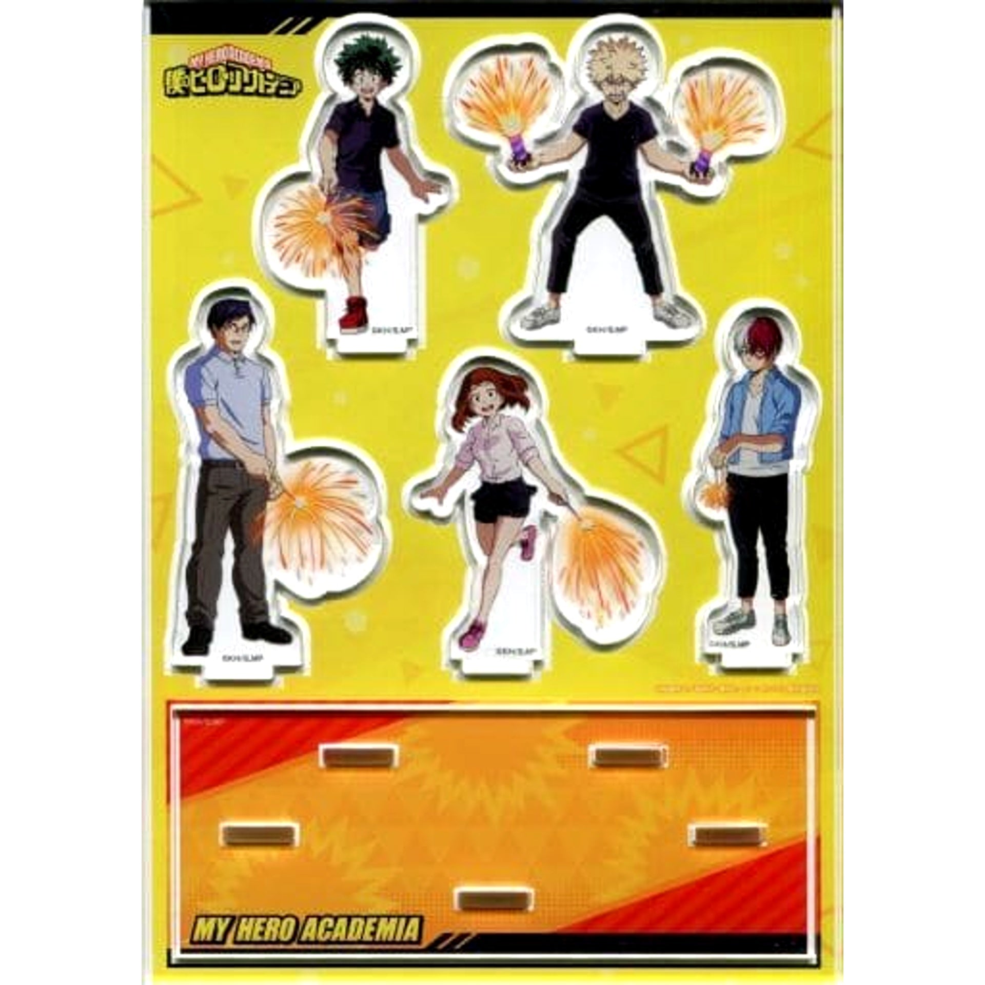 My Hero Academia Izuku Midoriya & Others Acrylic Stand Set Post Office Limited Included with Frame Stamp Set Acrylic Stands [USED]
