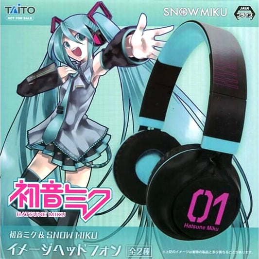 Hatsune Miku VOCALOID SNOW MIKU Image Headphones [USED]