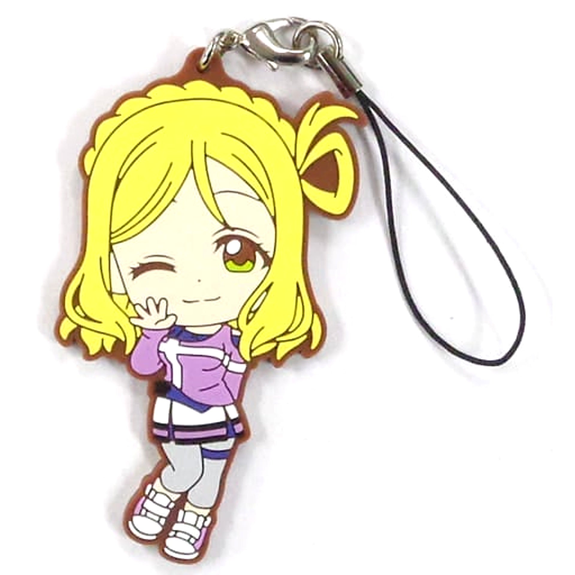 Love Live! Sunshine!! Mari Ohara Training Clothes Ver. Ichiban Kuji 6th Rubber Charm Kyunchara Illustrations Prize O [USED]