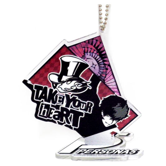 Persona 5 Protagonist Smile Trading Acrylic Keychain Command Ver. Goro Akechi's Splendid Daily Life Limited Acrylic Stands [USED]