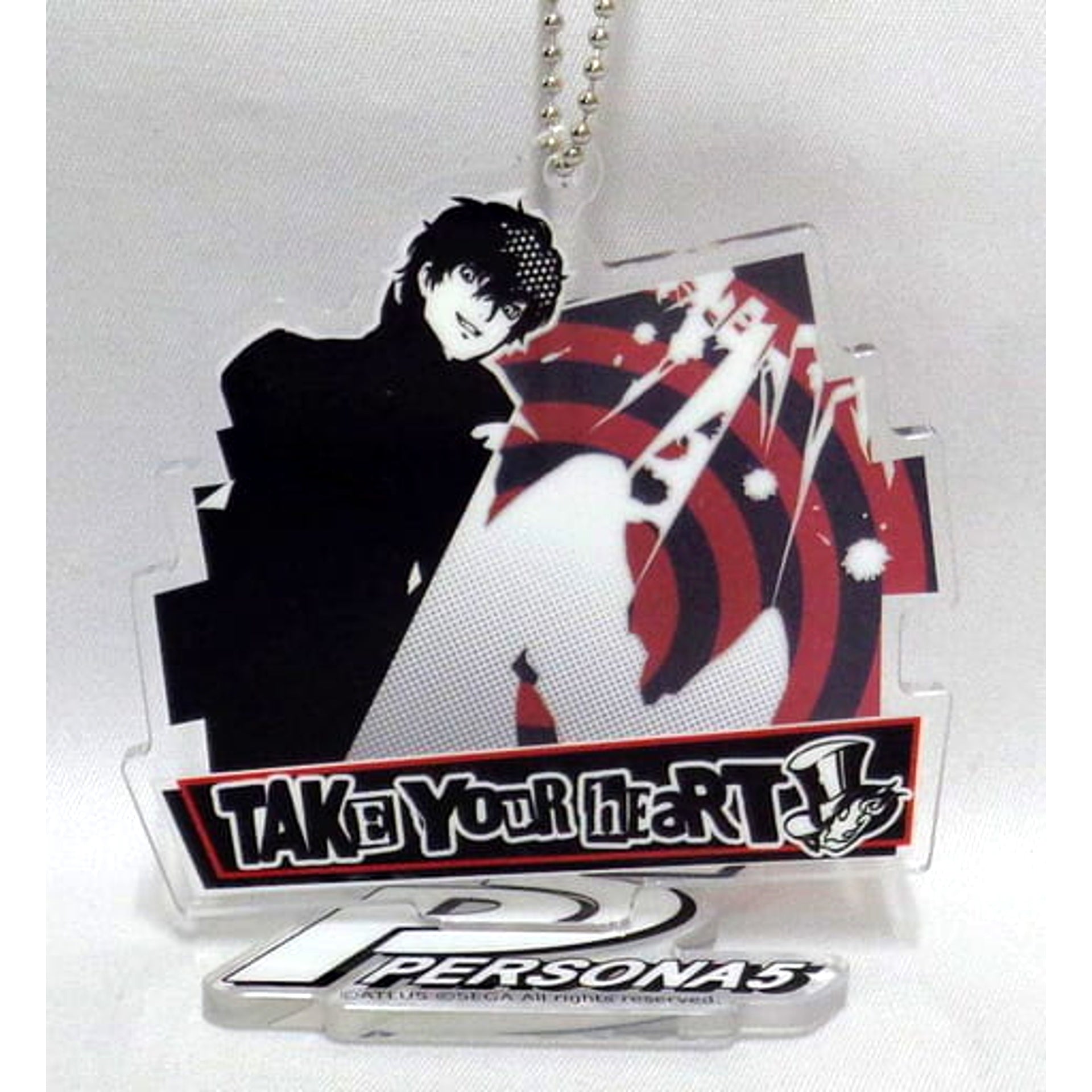 Persona 5 Protagonist Upper Body Trading Acrylic Keychain Command Ver. Goro Akechi's Splendid Daily Life Limited Acrylic Stands [USED]