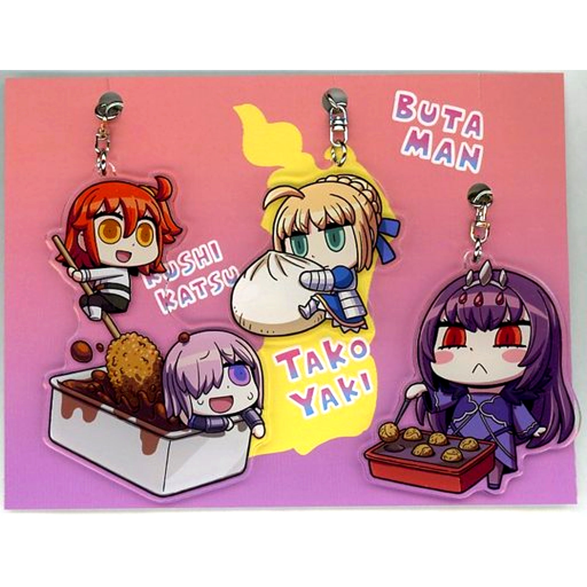 Set of 3 Acrylic Keychain Osaka Ver. Fate/Grand Order FGO Winter Festival 2018-2019 Traveling Great Circus! Osaka Venue Limited [USED]