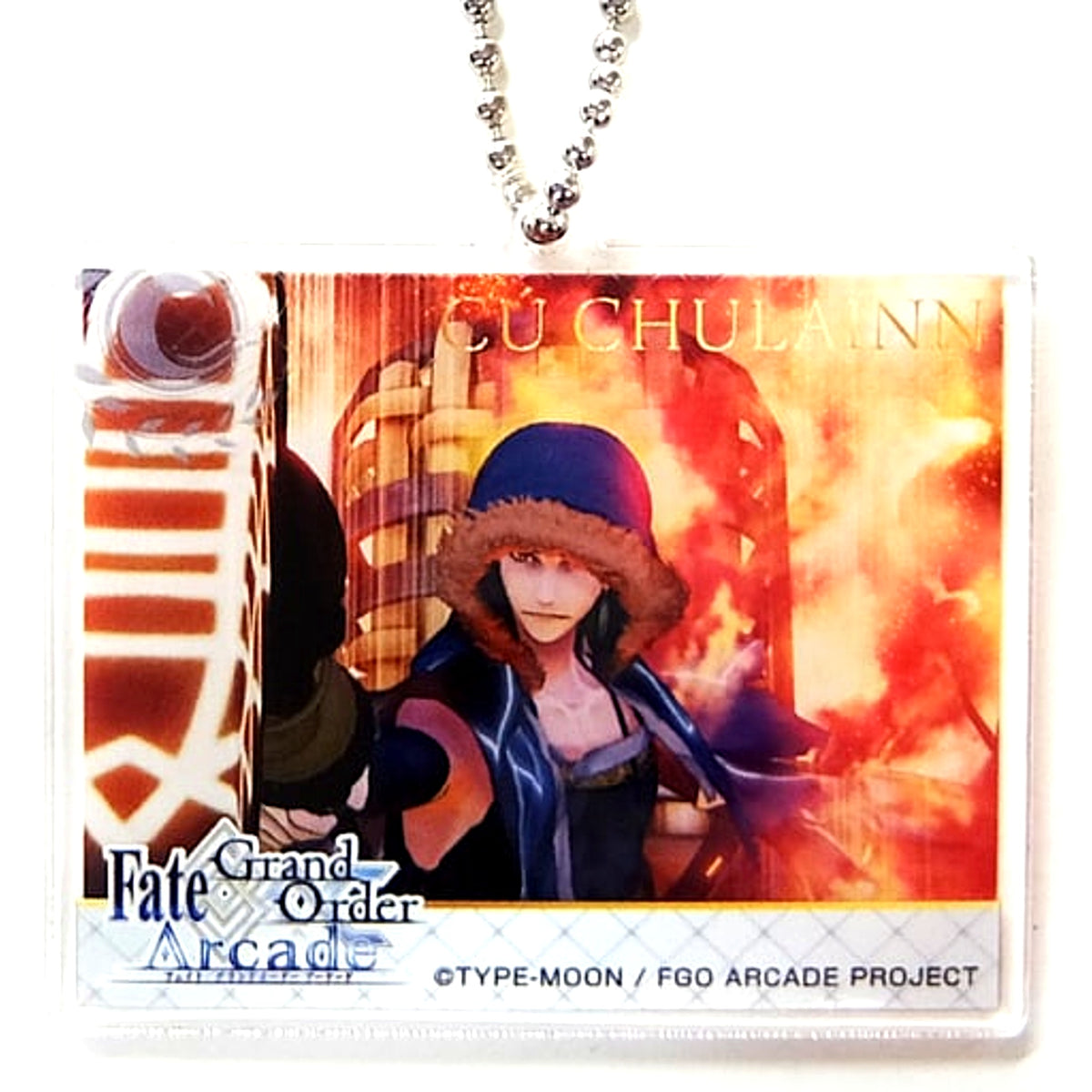 Cu Chulainn Caster Fate/Grand Order Arcade Action Cut-in Acrylic Keychain SEGA Collabo Cafe [USED]