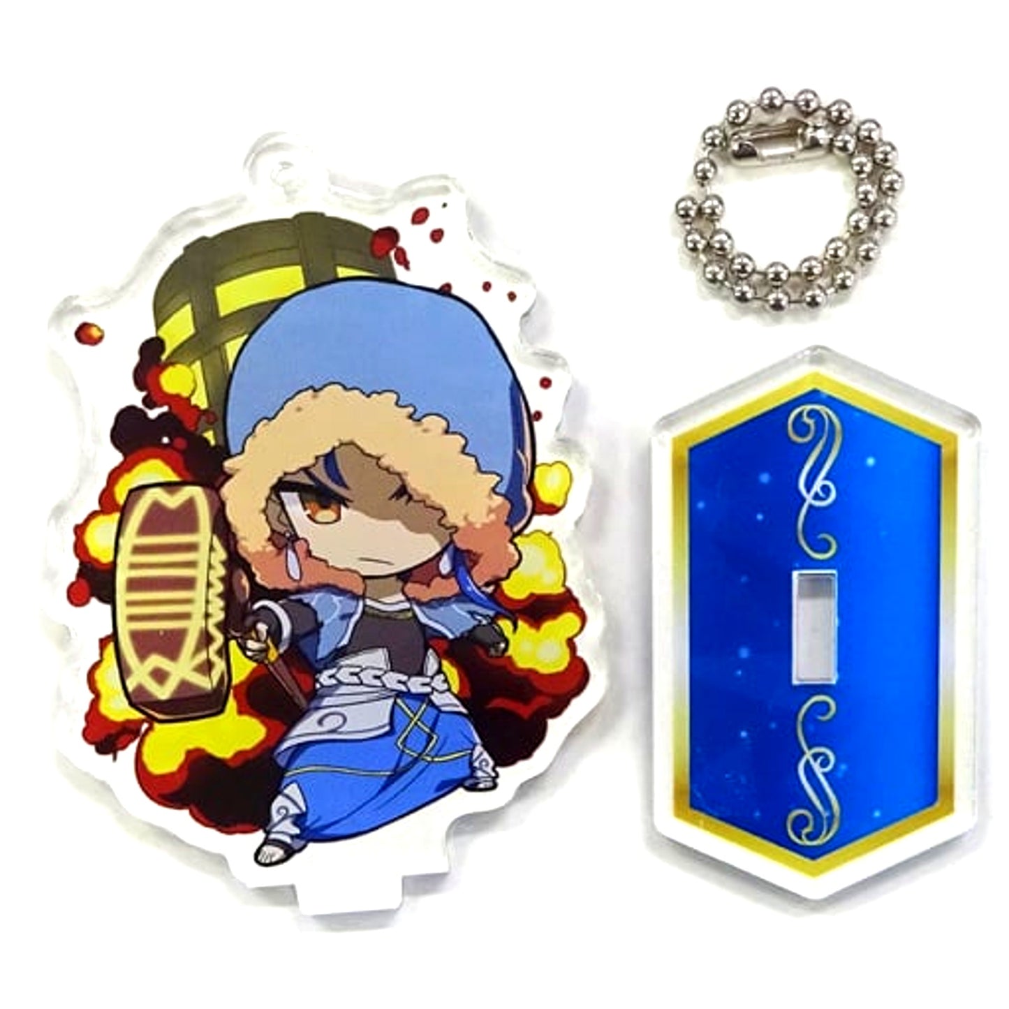 Cu Chulainn Caster Fate/Grand Order Arcade Deforme Acrylic Keychain with Stand A SEGA Collabo Cafe [USED]