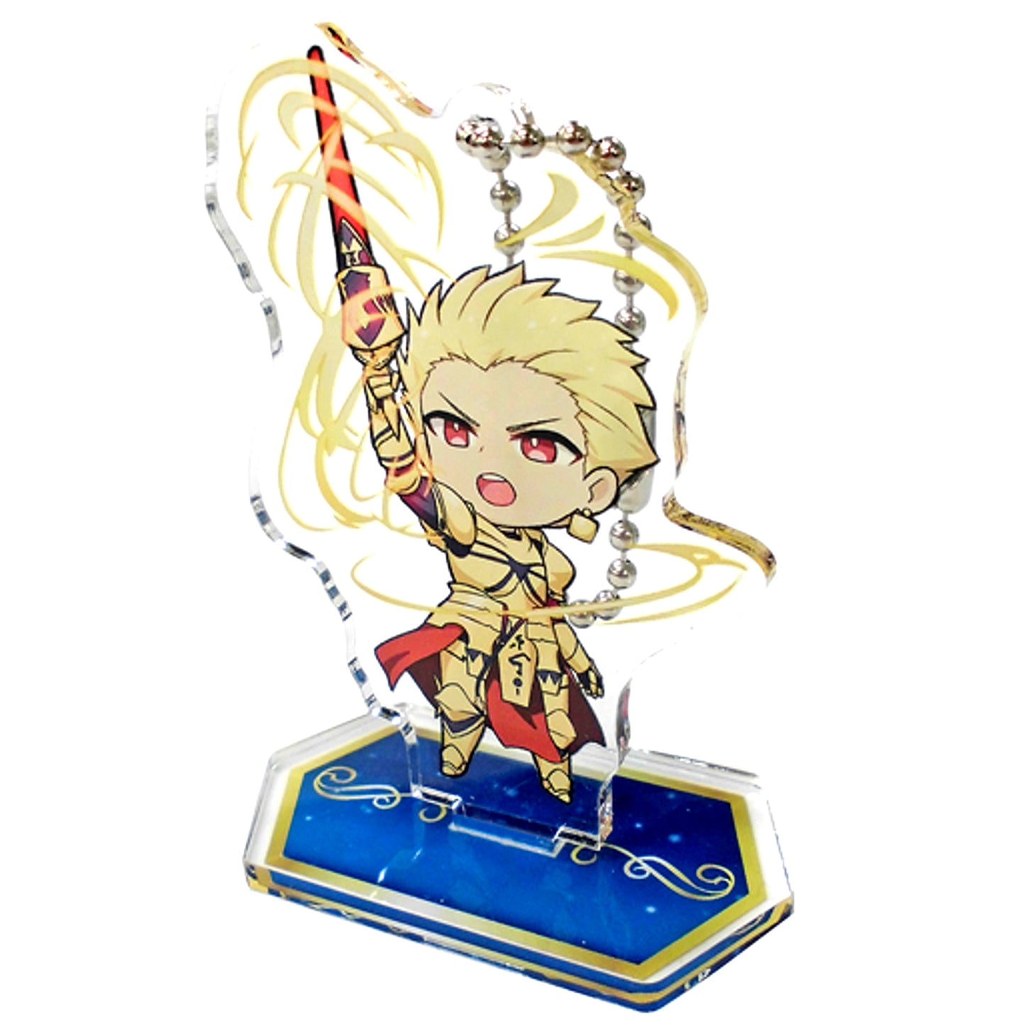 Gilgamesh Archer Fate/Grand Order Arcade Deforme Acrylic Keychain with Stand A SEGA Collabo Cafe [USED]