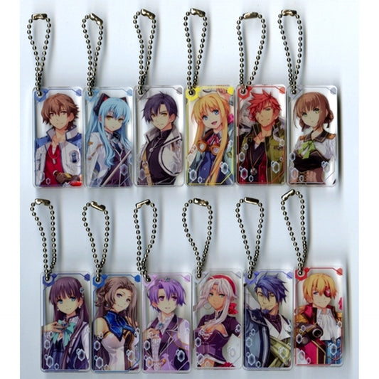 Set of 12 Characlear The Legend of Heroes Trails of Cold Steel Series Trading Acrylic Keychain Ver.D Dengeki PlayStation Selection [USED]