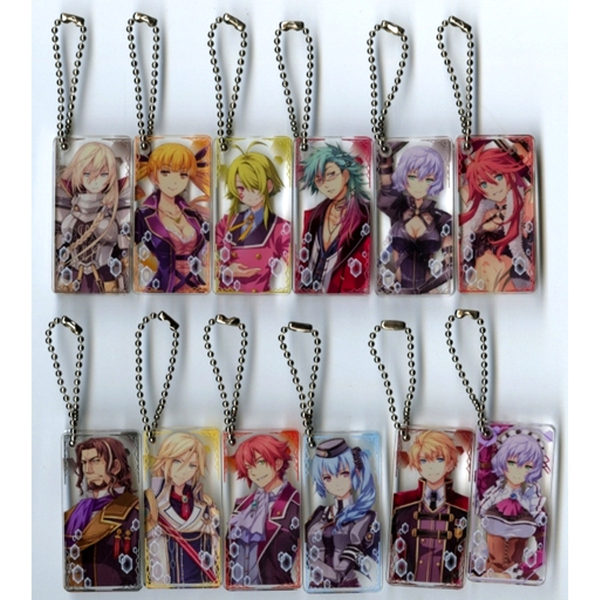 Set of 12 Characlear The Legend of Heroes Trails of Cold Steel Series Trading Acrylic Keychain Ver.E Dengeki PlayStation Selection [USED]