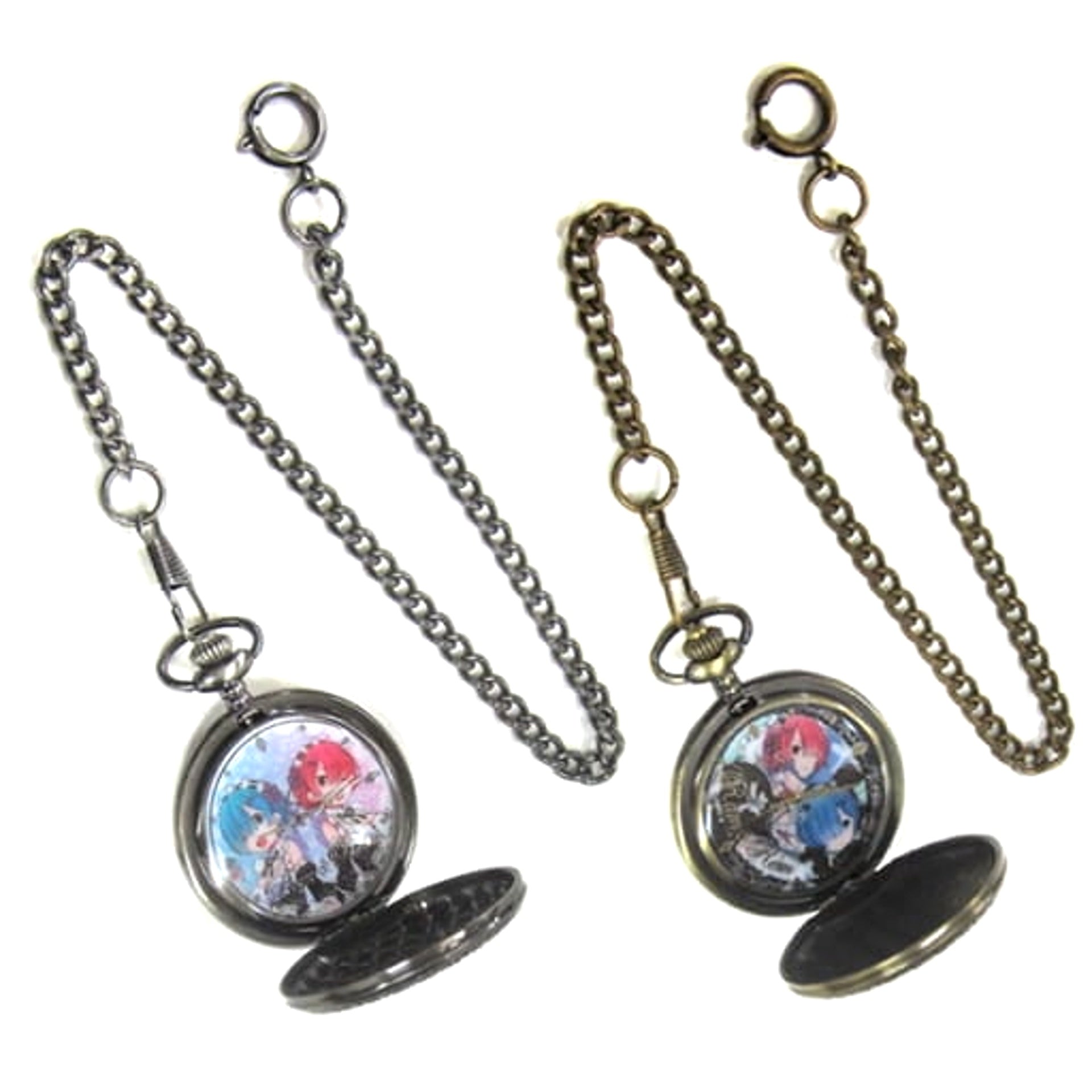 Re:Zero -Starting Life in Another World- Ram & Rem Birthday Memorial Ver. 2019 Set of 2 Pocket Watches [USED]