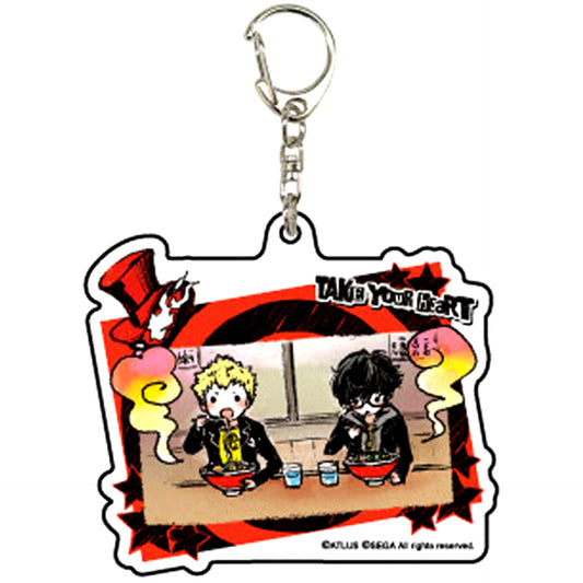 Ryuji Sakamoto & Protagonist Persona 5 Acrylic Keychain 03 GraffArt Design Event Scene Reproduction Ver. [USED]
