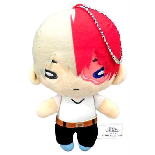 My Hero Academia Shoto Todoroki Plain Clothes Nitotan Plush Toy with Ball Chain Keychains [USED]