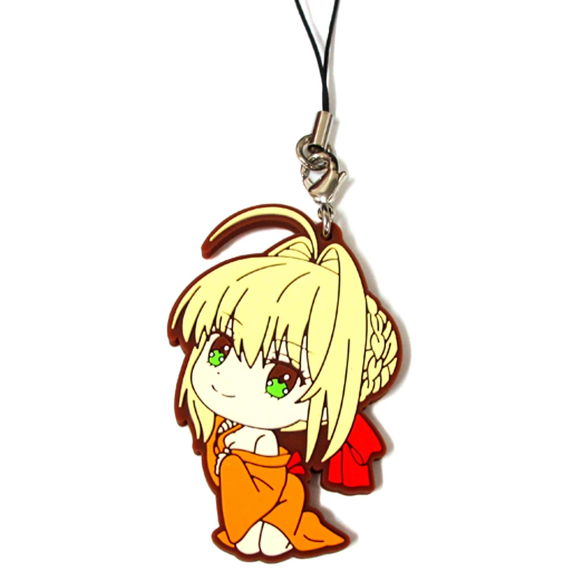 Saber Yukata Looking Up E Prize Saber Ver. Rubber Strap Kyun Chara Illustrations Ichiban Kuji Fate/EXTRA Last Encore Hot Spring Trip [USED]
