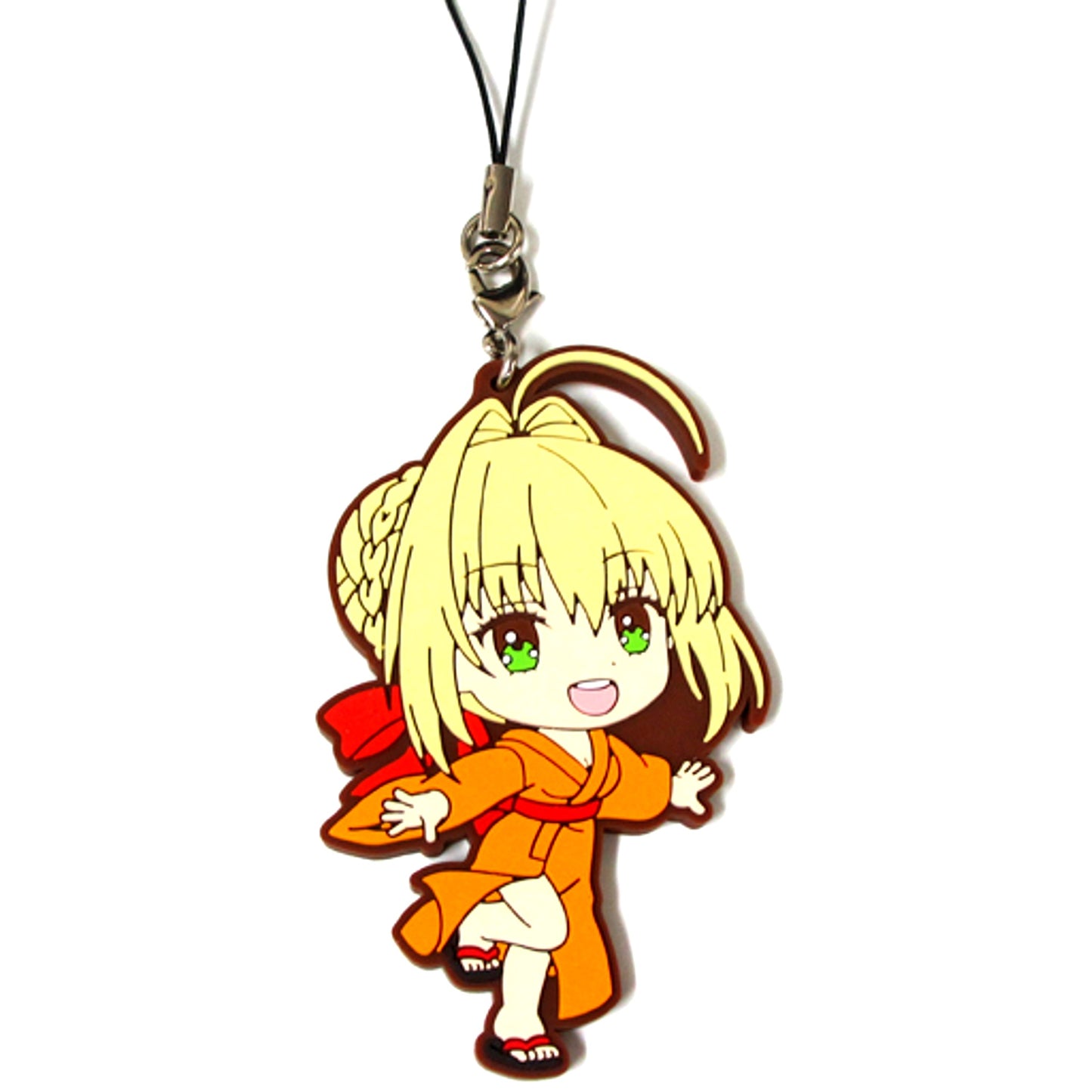Saber Yukata Standing E Prize Saber Ver. Rubber Strap Kyun Chara Illustrations Ichiban Kuji Fate/EXTRA Last Encore Hot Spring Trip [USED]