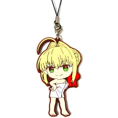 Saber Towel Pose E Prize Saber Ver. Rubber Strap Kyun Chara Illustrations Ichiban Kuji Fate/EXTRA Last Encore Hot Spring Trip [USED]