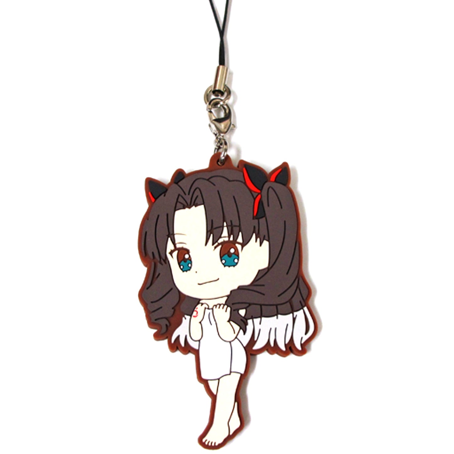 Rin Tohsaka F Prize Rubber Strap Kyun Chara Illustrations Ichiban Kuji Fate/EXTRA Last Encore Hot Spring Trip [USED]