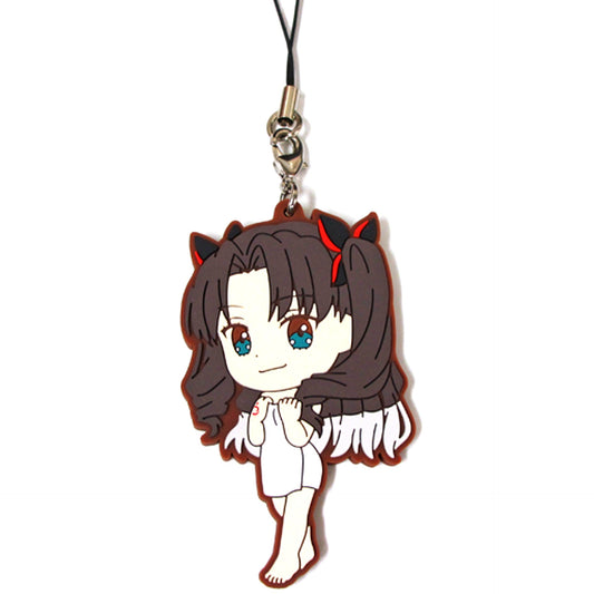 Rin Tohsaka F Prize Rubber Strap Kyun Chara Illustrations Ichiban Kuji Fate/EXTRA Last Encore Hot Spring Trip [USED]