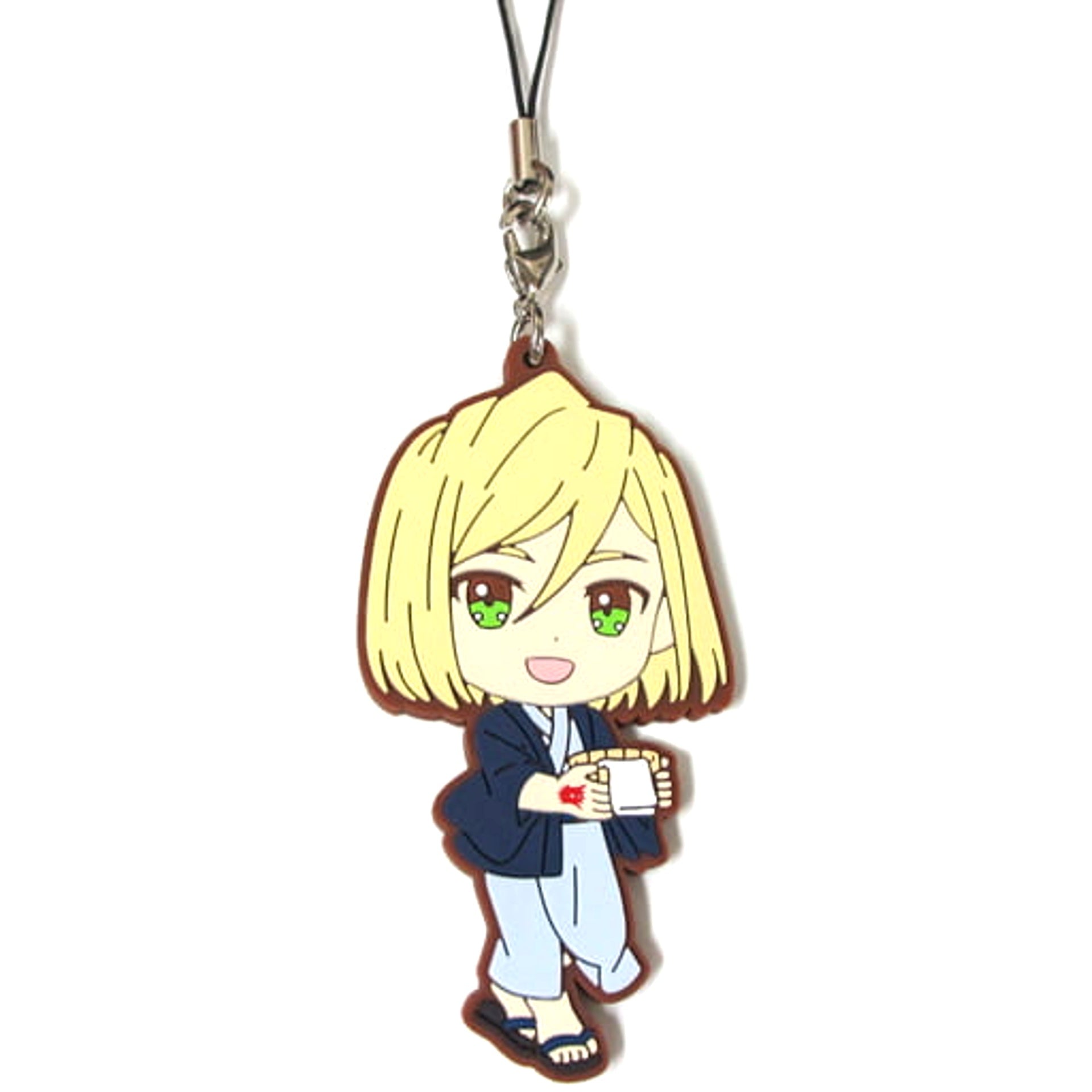 Fate/Extra Last Encore Leo Whitefang Ichiban Kuji Yo to Soushatachi no Onsen Ryoko Rubber Charm Kyunchara Illustrations Prize F Keychains [USED]