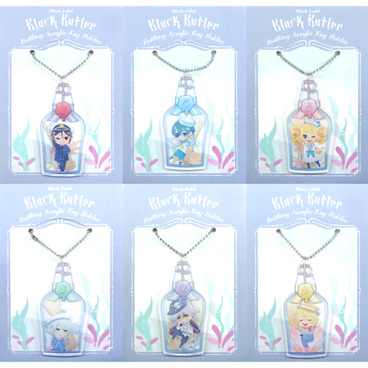 Set of 5 plus 1 Secret Black Butler Black Label Bottled Acrylic Keychain [USED]
