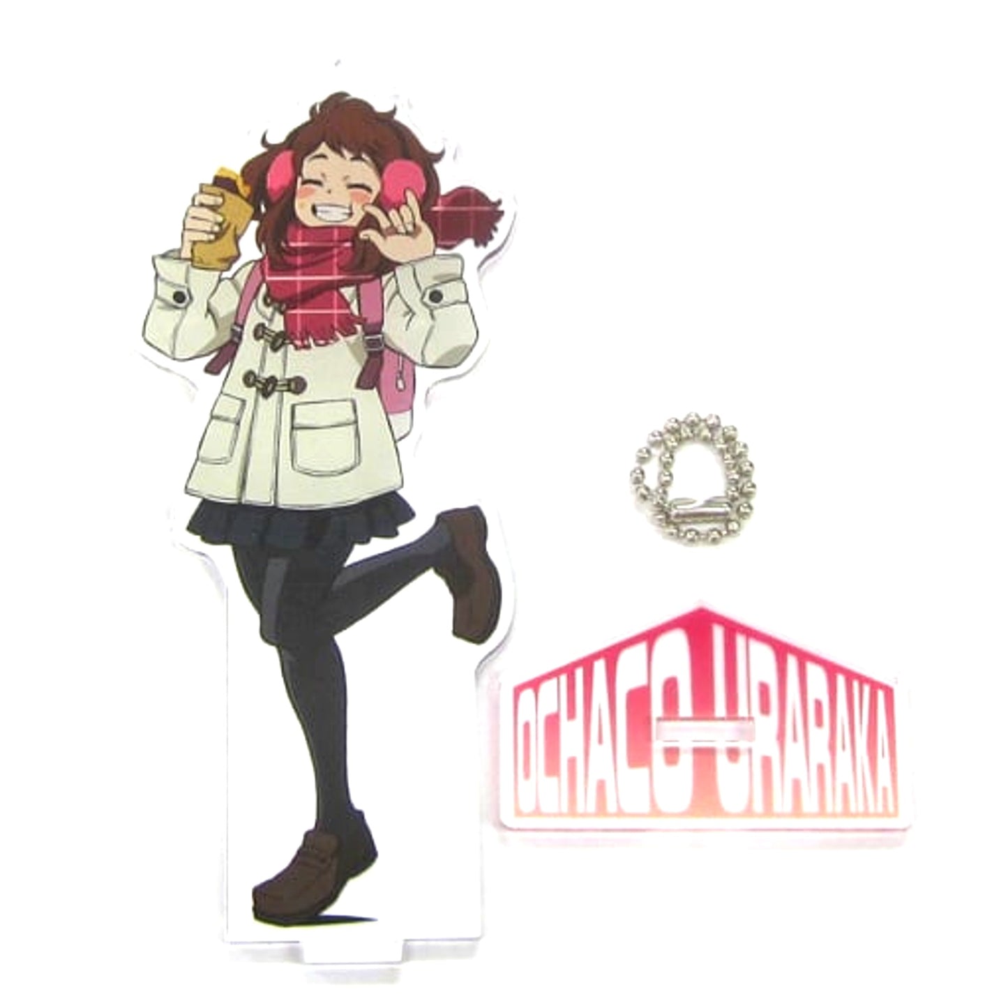 Ochaco Uraraka My Hero Academia Sega Collabo Cafe Big Acrylic Keyring with Stand [USED]