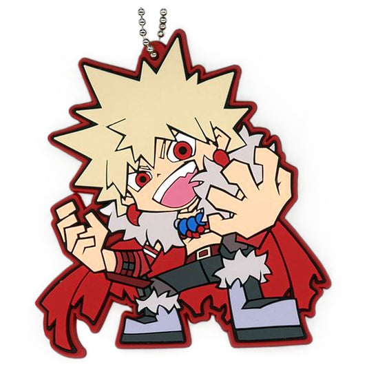 Katsuki Bakugo My Hero Academia Newly Drawn Official Deformed Character Trading Rubber Keychain Key Chain [USED]
