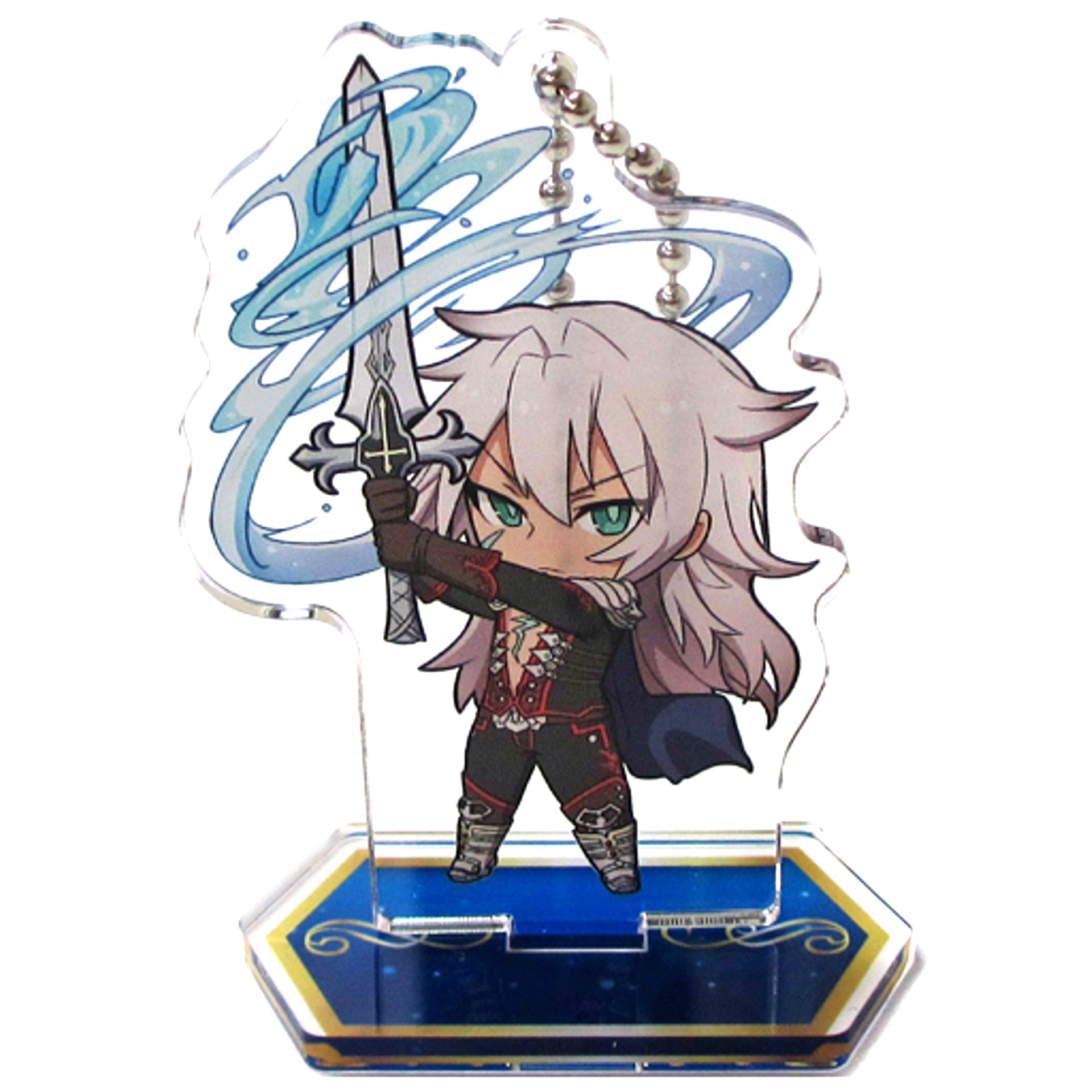 Saber Siegfried Fate/Grand Order Arcade SEGA Collabo Cafe Deformed Acrylic Keychain with Stand C [USED]