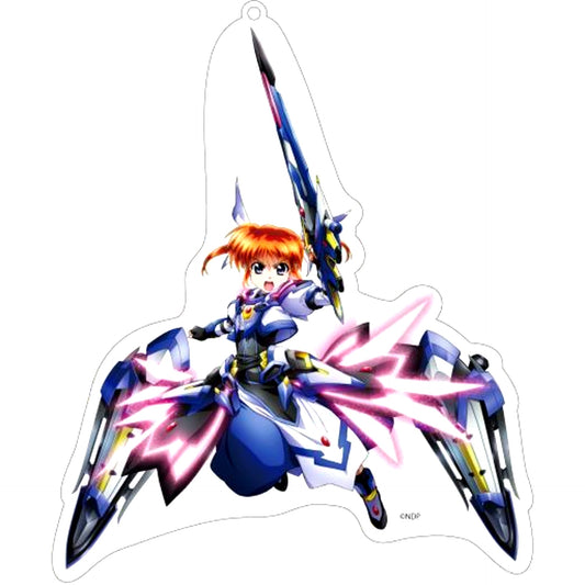 Nanoha Takamachi Magical Girl Lyrical Nanoha Detonation Big Acrylic Keychain [USED]