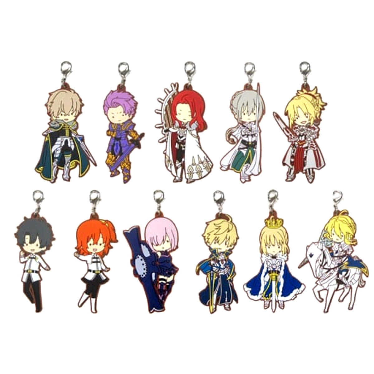 Fate/Grand Order Saber/Mordred & Others All 11 Types Set Ichiban Kuji Camelot of Sugar Pochette Rubber Charm Prize J Charm [USED]