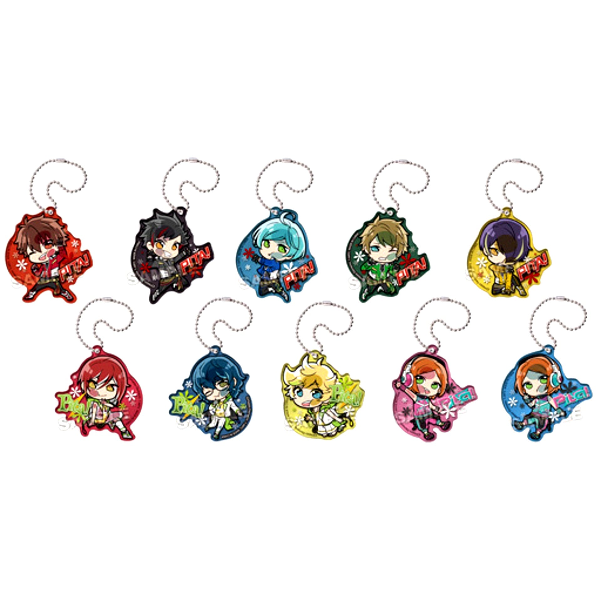 Set of 10 Ensemble Stars! Pita! Deforme Acrylic Keychain Vol. 4 [USED]