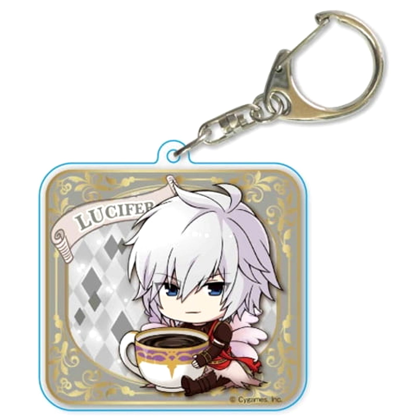 Granblue Fantasy Lucifer Gyugyutto Choideka Acrylic Keychain Keychains [USED]