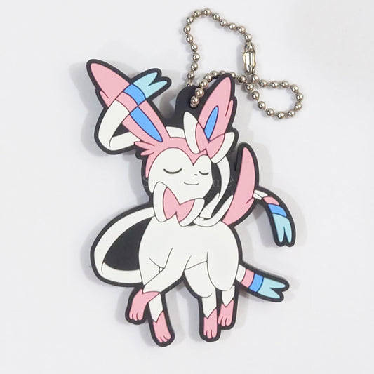 Sylveon Pokemon Pokemon Rubber Mascot Eevee Special Ver.2 Key Chain [USED]